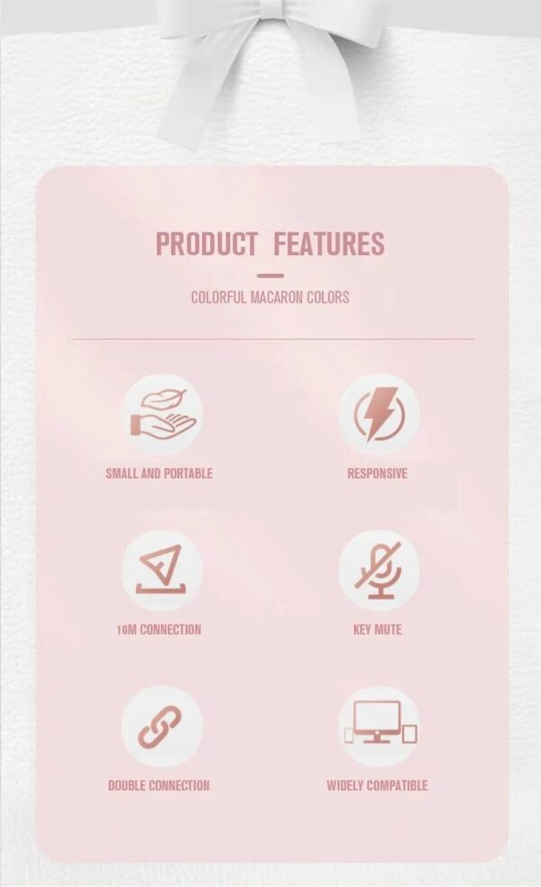 Macaron Rechargeable Wireless Bluetooth Mouse 2.4G USB Mice For Android Windows Tablet Laptop Notebook PC For IPAD Mobile - Image 6